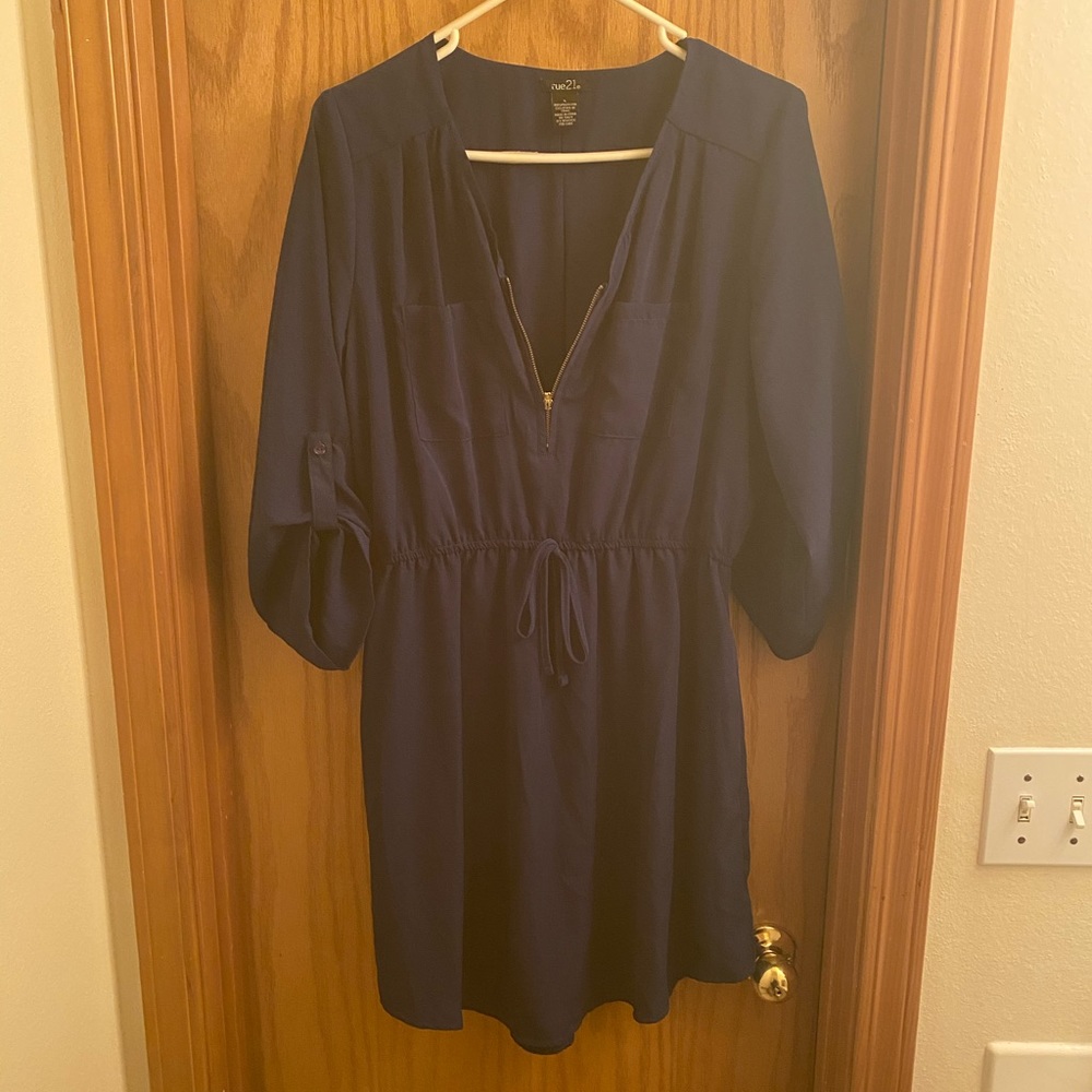 Zip front dress